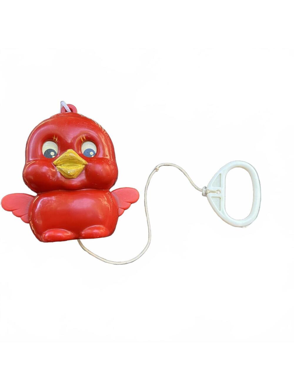 1974 Baby Nursery Toy SANKYO Battat Crib Musical Vintage Pull & Move Bird